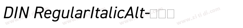DIN RegularItalicAlt字体转换